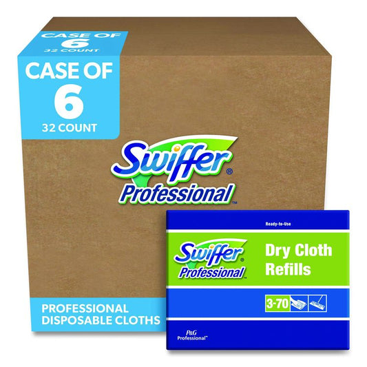 Dry Refill Cloths, 10.63 x 8, White, 32/Box, 6 Boxes/Carton