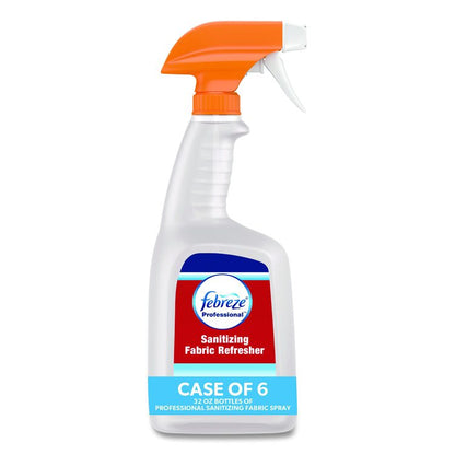 Professional Sanitizing Fabric Refresher, Light Scent, 32 oz Spray Bottle, 6/Carton