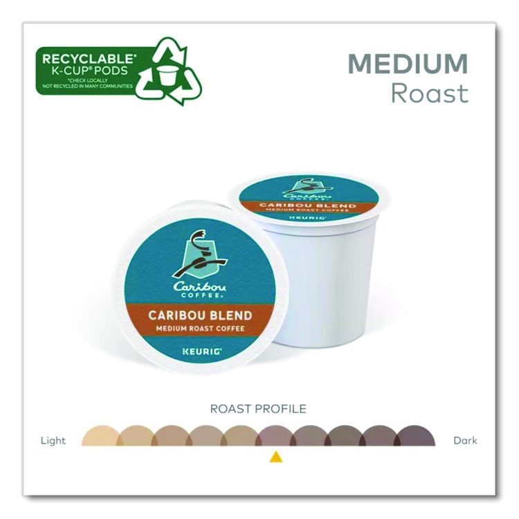 Caribou Blend Coffee K-Cups, 96/Carton