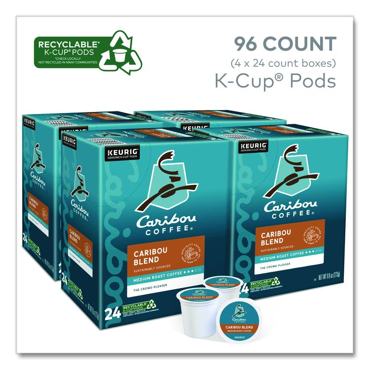 Caribou Blend Coffee K-Cups, 96/Carton