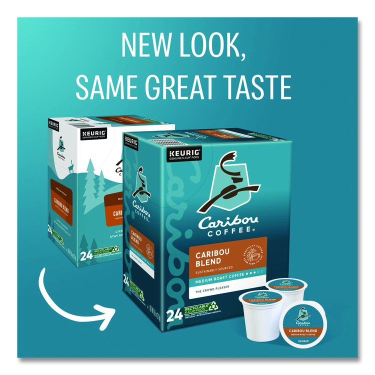 Caribou Blend Coffee K-Cups, 96/Carton