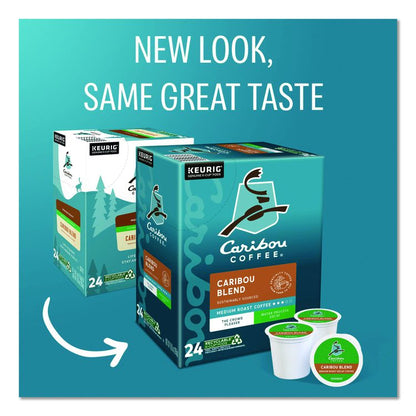 Caribou Blend Decaf Coffee K-Cups, 24/Box