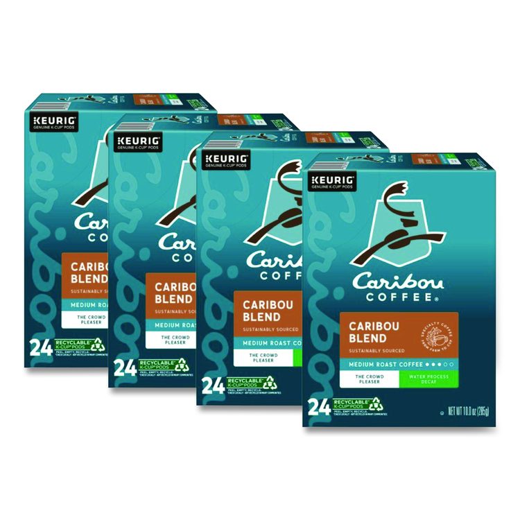 Caribou Blend Decaf Coffee K-Cups, 96/Carton