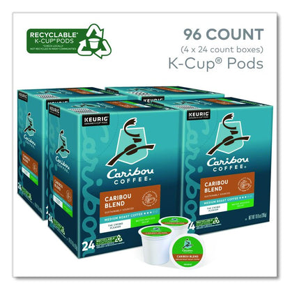 Caribou Blend Decaf Coffee K-Cups, 96/Carton