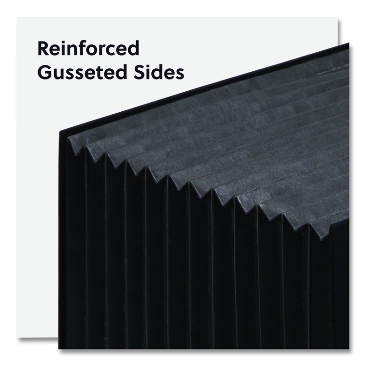 Stadium File, 10.5" Expansion, 12 Sections, 1/3-Cut Tabs, Letter Size, Charcoal