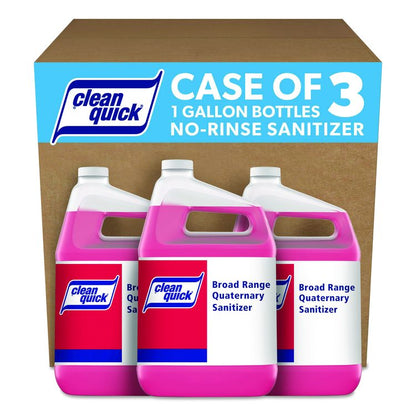Broad Range Quaternary Sanitizer, Sweet Scent, 1 gal Bottle, 3/Carton