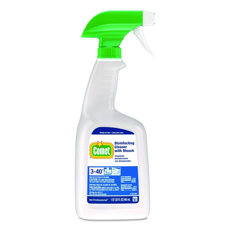 Disinfecting Cleaner with Bleach, 32 oz, Plastic Spray Bottle, Fresh Scent, 6/Carton