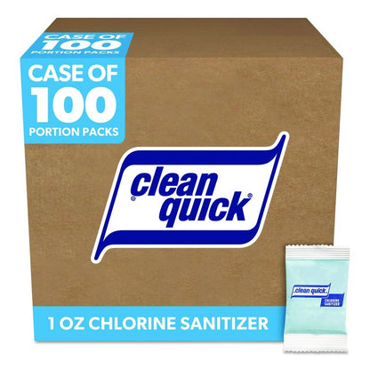Powdered Chlorine-Based Sanitizer, 1 oz Pack, 100/Carton
