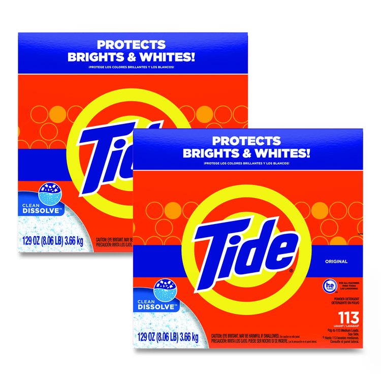 Powder Laundry Detergent, HE Compatible, Original Scent, 129 oz Box, 2/Carton