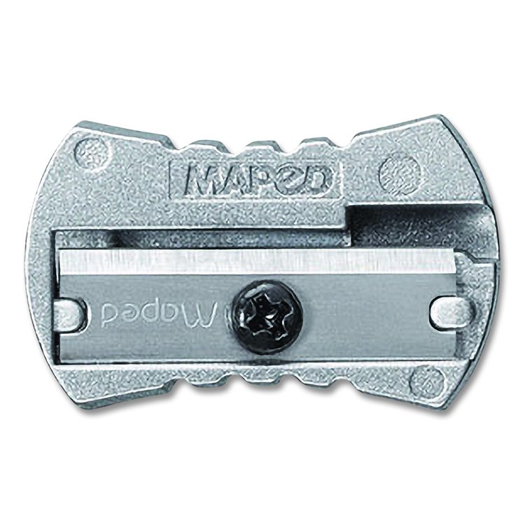 Classic 1-Hole Metal Pencil Sharpener, 2.26 x 0.49 x 4.33, Silver