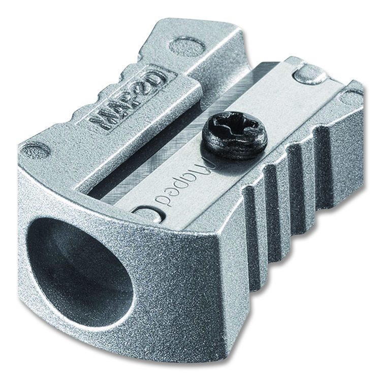Classic 1-Hole Metal Pencil Sharpener, 2.26 x 0.49 x 4.33, Silver