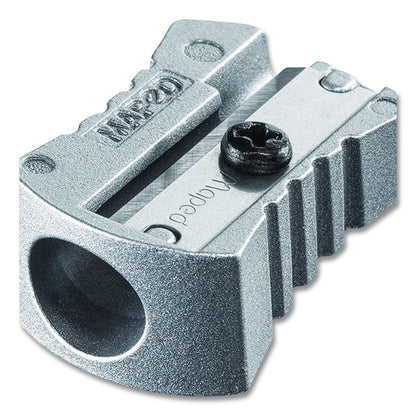 Classic 1-Hole Metal Pencil Sharpener, 2.26 x 0.49 x 4.33, Silver