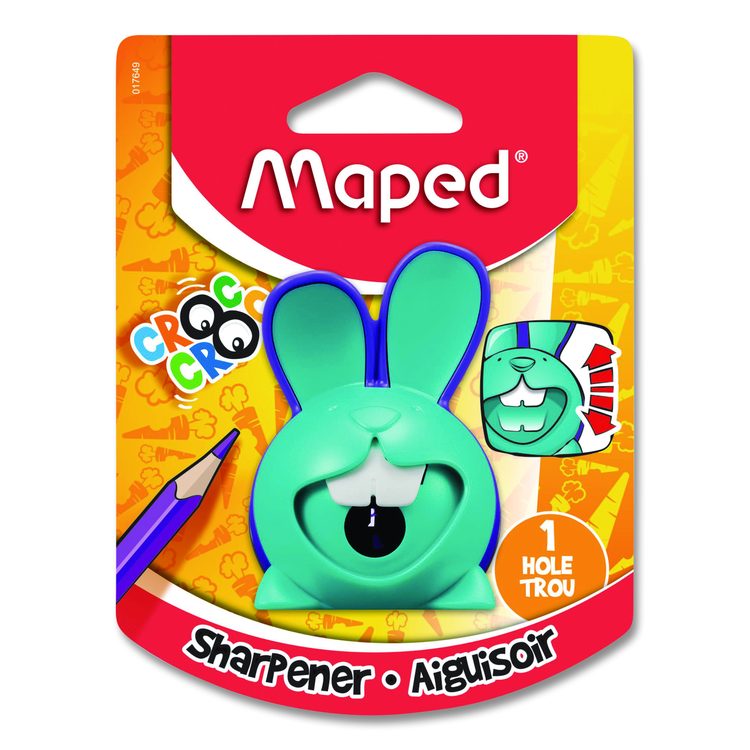 Croc Croc Chomp Rabbit 1-Hole Canister Pencil Sharpener, 3.74 x 1.8 x 4.92, Randomly Assorted Colors
