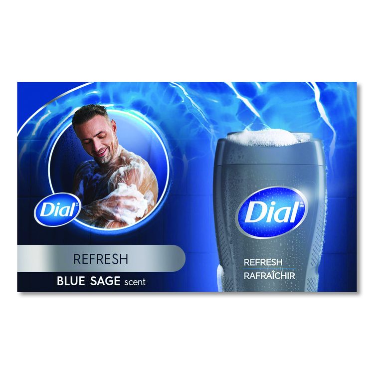Men Refresh 3-in-1 Body, Hair and Face Wash, Blue Sage Scent, 32 oz, 4/Carton