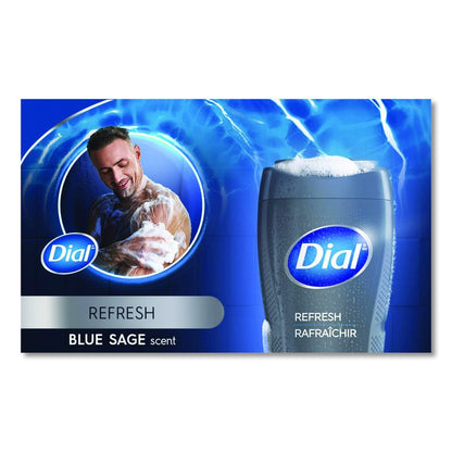 Men Refresh 3-in-1 Body, Hair and Face Wash, Blue Sage Scent, 32 oz, 4/Carton