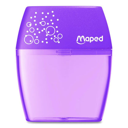Shaker Two-Hole Canister Pencil Sharpener, 3.74 x 1.02 x 4.92, Randomly Assorted Color
