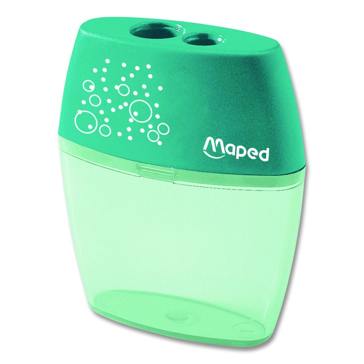 Shaker Two-Hole Canister Pencil Sharpener, 3.74 x 1.02 x 4.92, Randomly Assorted Color