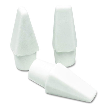 Professional Hi-Polymer Oversized Pencil Cap Erasers, For Pencil Marks, White, 10/Pack