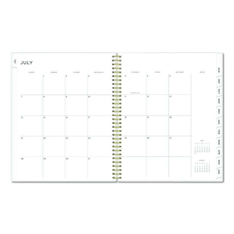 Ashley G Multicolor Smoke Academic Weekly/Monthly Planner, 11" x 8.5", Multicolor Cover, 12-Month (Jul-Jun): 2025 to 2026