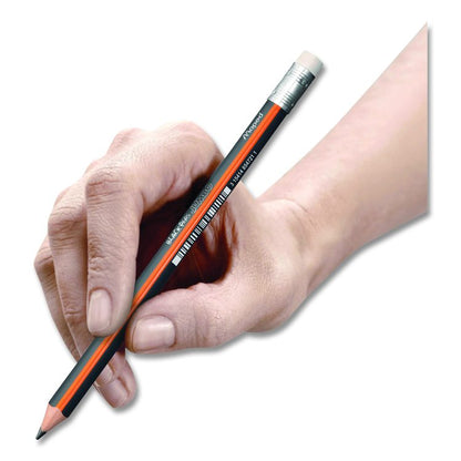 Black'Peps Jumbo Triangular Pencils, HB (#2), Black Lead, Orange/Black Barrel, Dozen