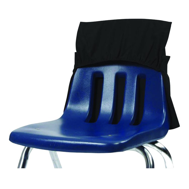 Elastic-Back Seat Sack for Chairs 12" to 17" Wide, 11 x 15.5 x 14, Fabric, Black