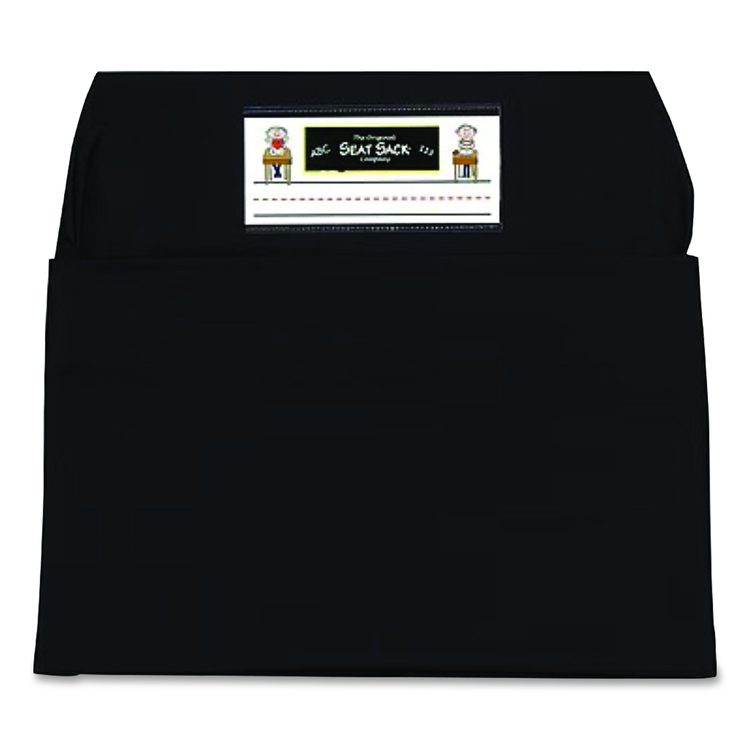 Elastic-Back Seat Sack for Chairs 12" to 17" Wide, 11 x 15.5 x 14, Fabric, Black