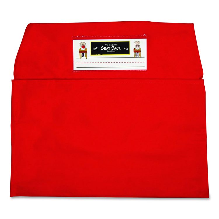 Elastic-Back Seat Sack for Chairs 12" to 17" Wide, 11 x 15.5 x 14, Fabric, Red
