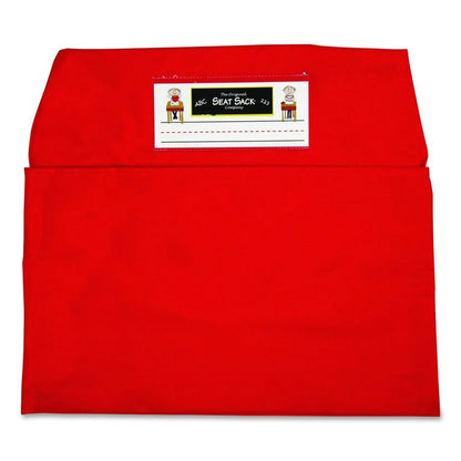 Elastic-Back Seat Sack for Chairs 12" to 17" Wide, 11 x 15.5 x 14, Fabric, Red