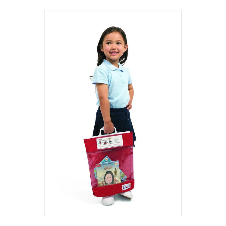 Seat Sack Read-N-Go Book Bag, 10.5 x 2 x 16, Red