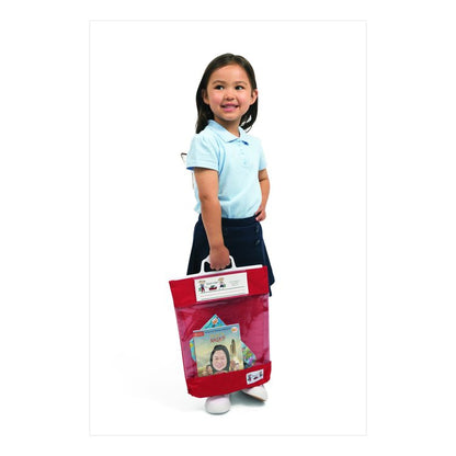 Seat Sack Read-N-Go Book Bag, 10.5 x 2 x 16, Red