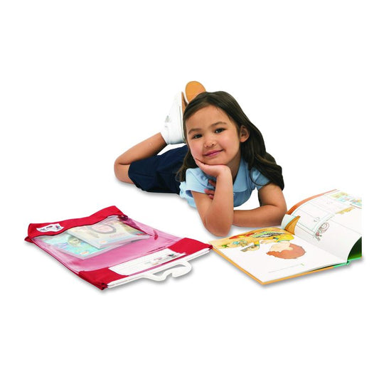 Seat Sack Read-N-Go Book Bag, 10.5 x 2 x 16, Red