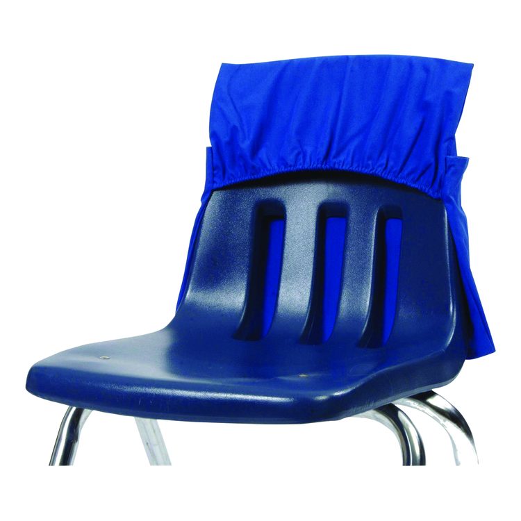 Elastic-Back Seat Sack for Chairs 12" to 17" Wide, 11 x 16 x 14, Fabric, Blue