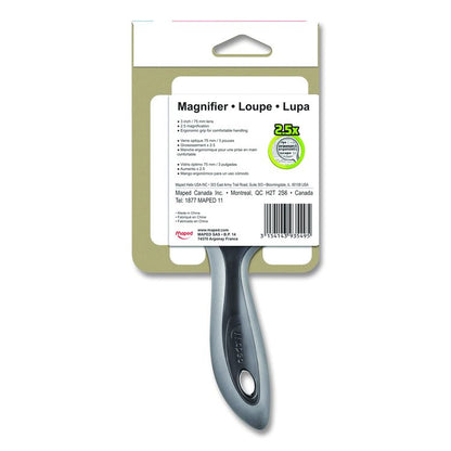 2.5X Soft Touch Large Magnifying Glass, Plastic Lens, 3" dia, Randomly Assorted Color