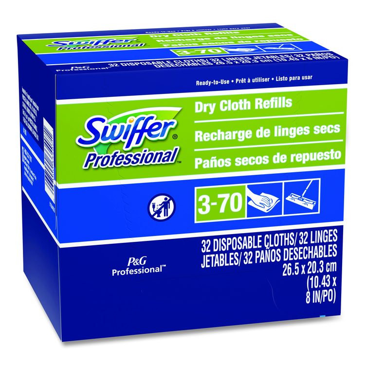 Dry Refill Cloths, 10.63" x 8", White, 32/Box