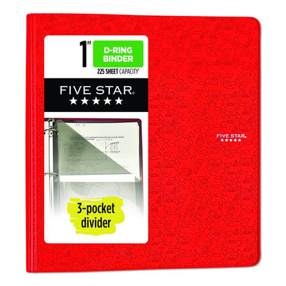 1" Plastic Binder, 3 Rings, 1" Capacity, 11 x 8.5, Randomly Assorted Color