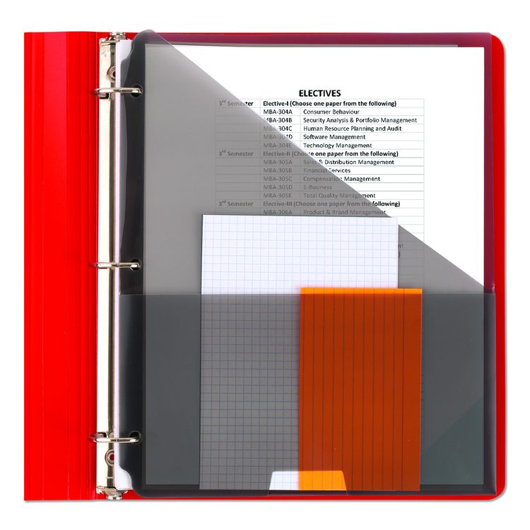 1" Plastic Binder, 3 Rings, 1" Capacity, 11 x 8.5, Randomly Assorted Color