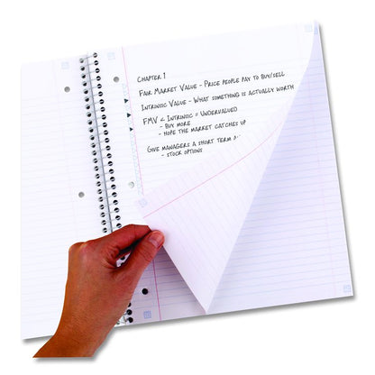 Simple Waves Organic Lines Notebook w/ Study App, 1-Subject, Med/College Rule, Assorted Cover Color (80) 11 x 8.5 Sheets