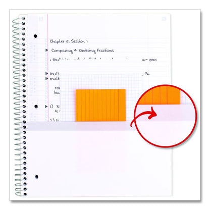 Simple Waves Organic Lines Notebook w/ Study App, 1-Subject, Med/College Rule, Assorted Cover Color (80) 11 x 8.5 Sheets