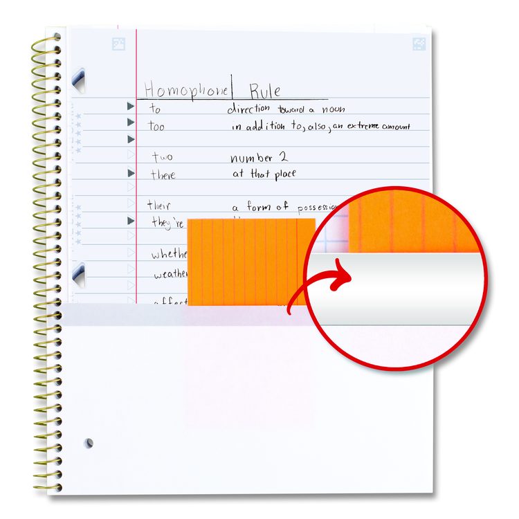 Brushy Moves Pastel Waves Design Notebook w/ Study App, 1-Subject, Wide/Legal Rule, Assorted Cover Color, (80)11 x 8.5 Sheets