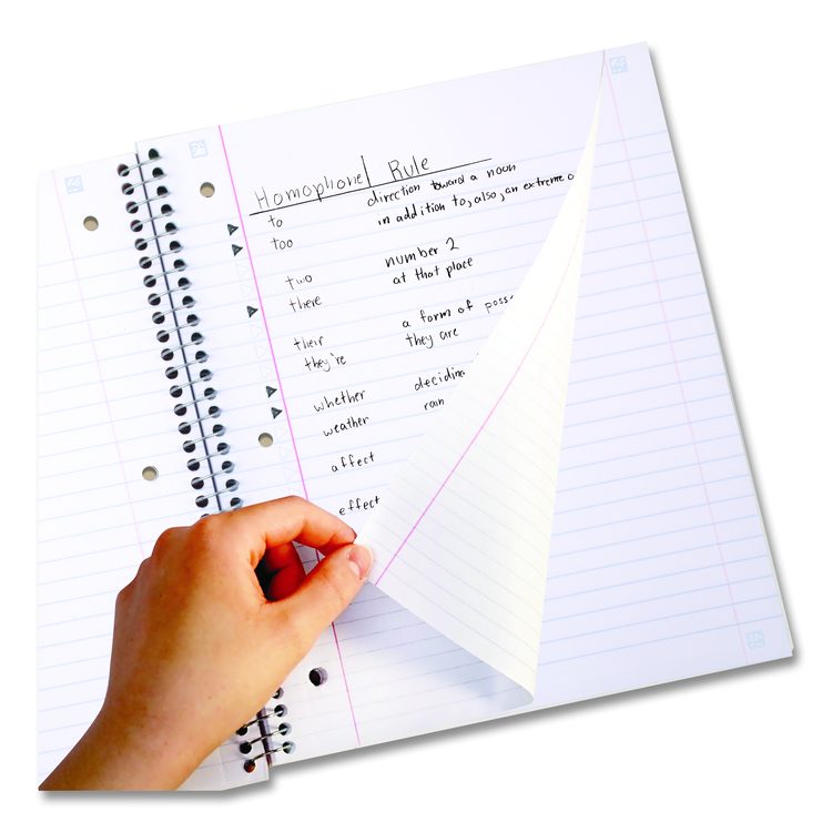 Brushy Moves Pastel Waves Design Notebook w/ Study App, 1-Subject, Wide/Legal Rule, Assorted Cover Color, (80)11 x 8.5 Sheets