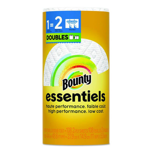 Essentials Select-A-Size Kitchen Roll Paper Towels, 2-Ply, 108 Sheets/Roll, 24 Rolls/Carton