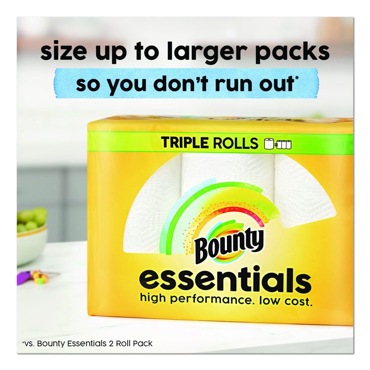 Essentials Select-A-Size Kitchen Roll Paper Towels, 2-Ply, 108 Sheets/Roll, 24 Rolls/Carton