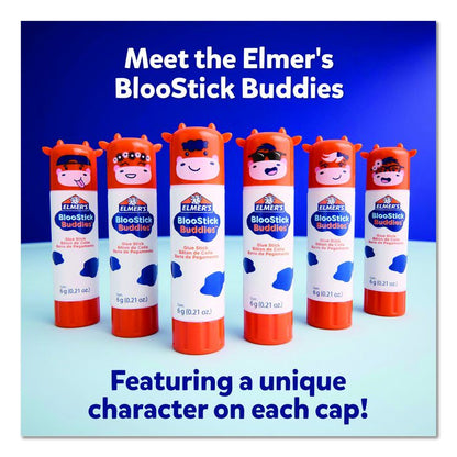 BlooStick Buddies and Disappearing Purple Glue Stick Combo Pack, 0.21 oz, Dries Clear, 12/Pack
