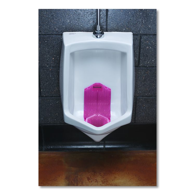 Vertical Urinal Screen, Spiced Apple Scent, Red, 5.22 oz, 6/Carton