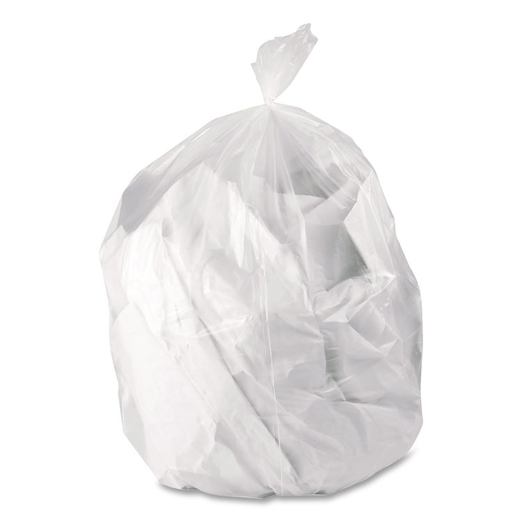 Linear Low Density Can Liners with AccuFit Sizing, 32 gal, 0.9 mil, 33" x 44", Clear, 50 Bags/Box, 6 Boxes/Carton