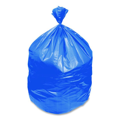High-Density Waste Can Liners, 23 gal, 14 mic, 30" x 43", Blue, 25 Bags/Roll, 10 Rolls/Carton