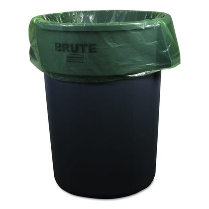 Eco Blend Max Can Liners, 60 gal, 0.8 mil, 38" x 58", Green, 20 Bags/Roll, 5 Rolls/Carton