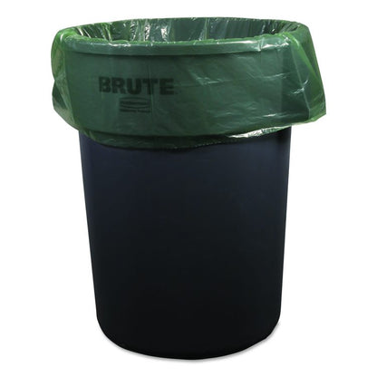 Eco Blend Max Can Liners, 45 gal, 0.8 mil, 40" x 46", Green, 25 Bags/Roll, 6 Rolls/Carton