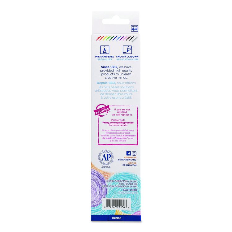 Duo-Color Colored Pencil Sets, 3 mm, 2B (#2), Assorted Lead, Assorted Barrel, 6/Pack