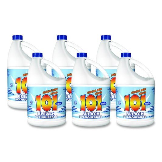 Regular Cleaning Low Strength Bleach, Regular Scent, 1 gal Bottle, 6/Carton